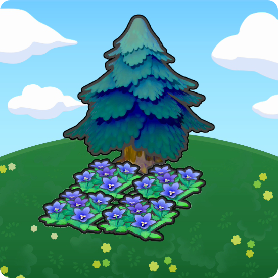 Tree-shaded graceful flower bed