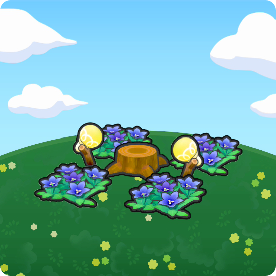 Flower garden stump stage