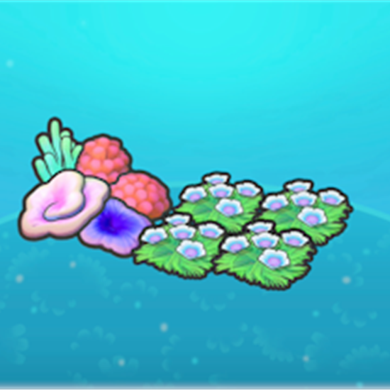 Swaying flower bed and coral